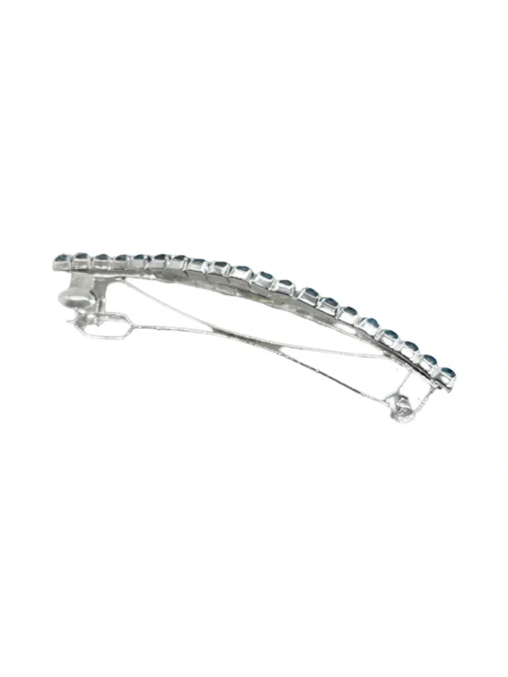 Blue Rhinestone Wave Barrette 3.0”FINAL PRICE DROP